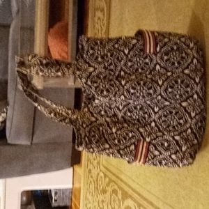 Vera Bradley zip top tote bag
